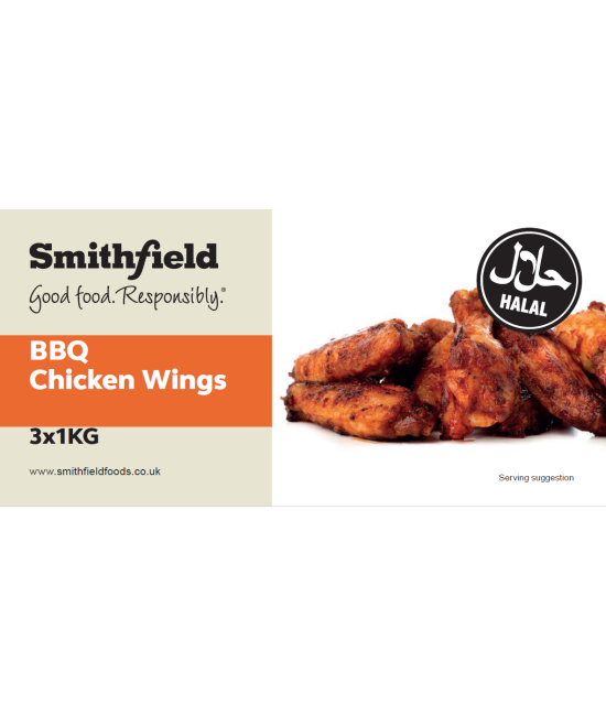 S FIELD BBQ HALAL WINGS 3X1 KG